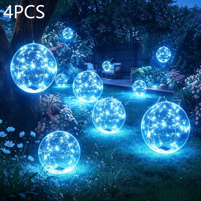 Solar-Powered Inflatable Pool Light Ball with Multi-Color & White Options