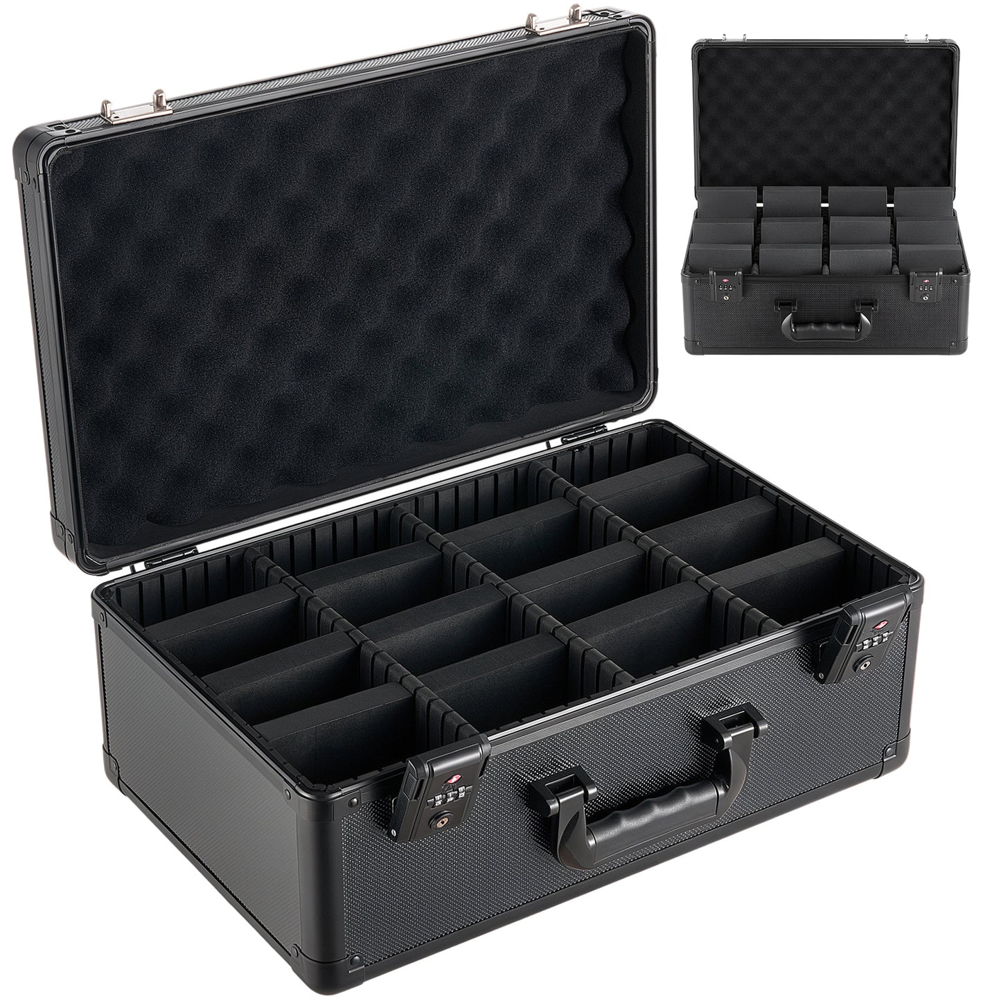 Card Storage Box for Collectible Trading Cards with Lock and Dividers - Holds 120+ Cards