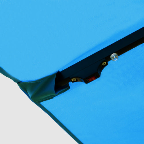 15x9ft Double-Sided Rectangular Patio Market Umbrella - Blue