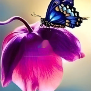 Diamond Painting Butterfly Landscape Art Kit - Full Canvas Decoration