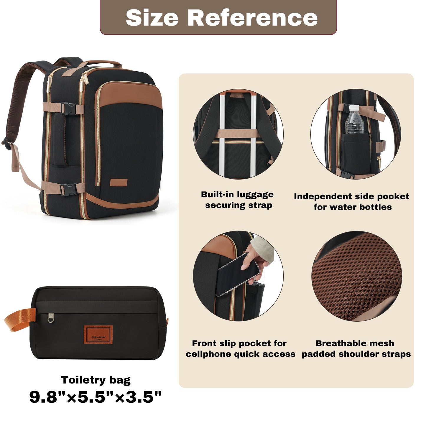 3-Piece Luggage Set - 28-Inch Checked Suitcase, Travel Duffel & Toiletry Bag