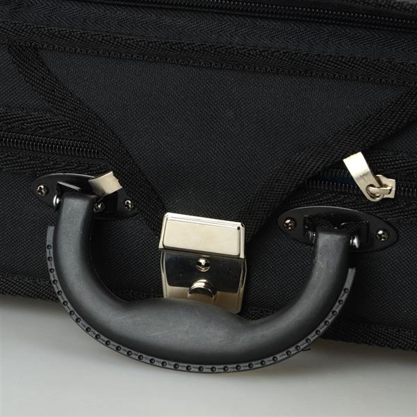 Black Square Violin Case with Thermometer and Buckle