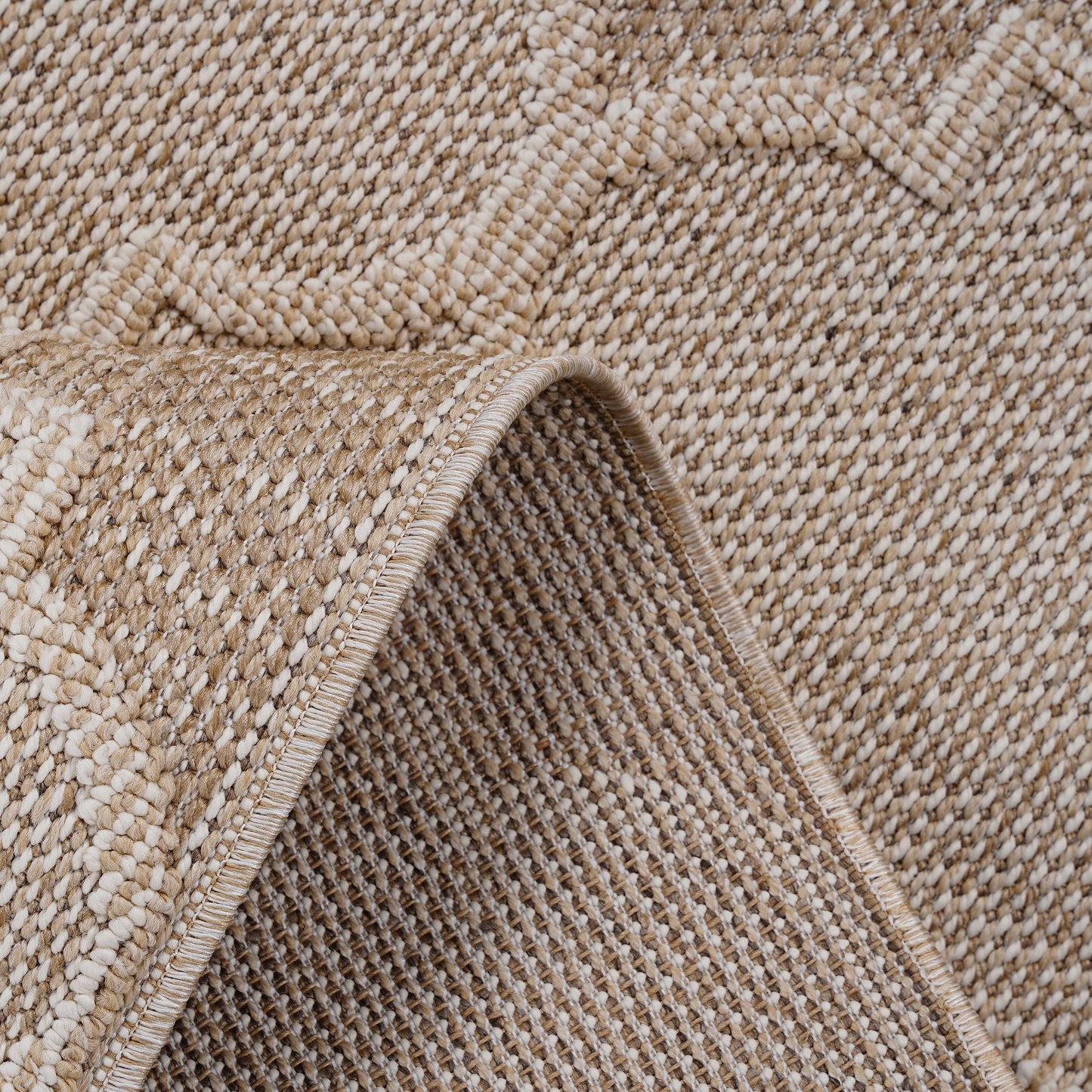 Guros 2X8 Cream Trellis Indoor Outdoor Runner Rug