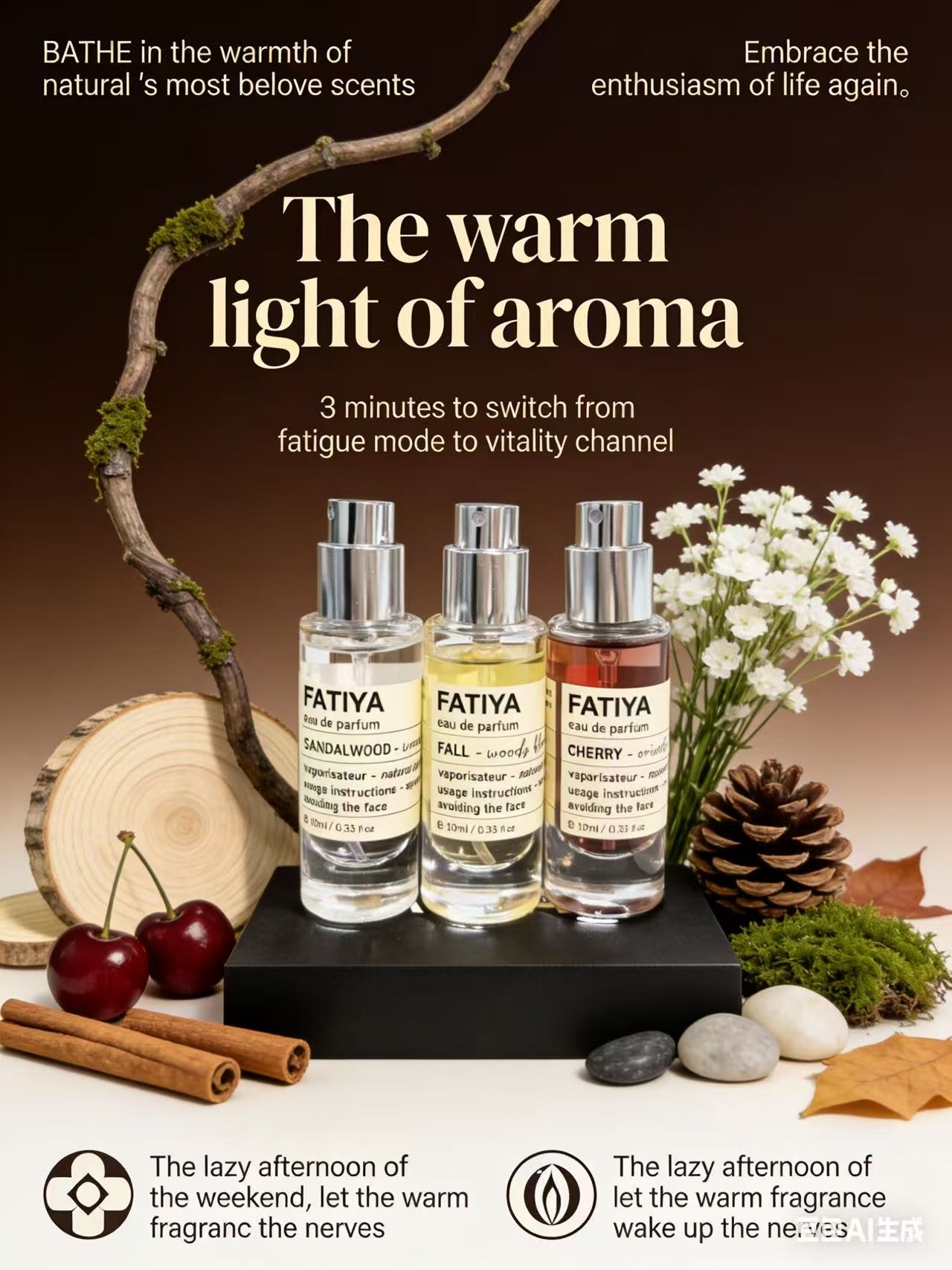 Sandalwood Essential Oil - 3 x 10ml Aromatherapy Body Care Set