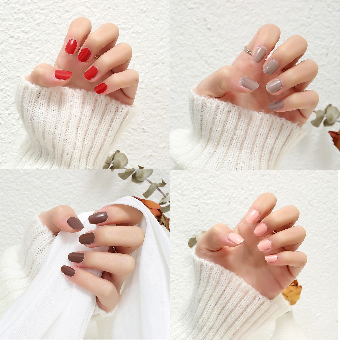 Semi-Curing Nail Art Stickers with Phototherapy Gel for Nail Art Kits