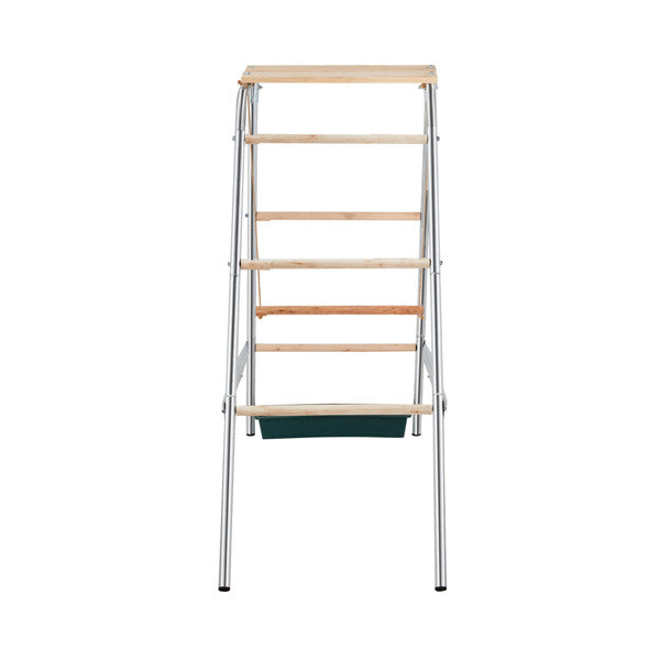 Outdoor Chicken Perch 103x50x100cm with 4 Levels - Durable Metal & Wood