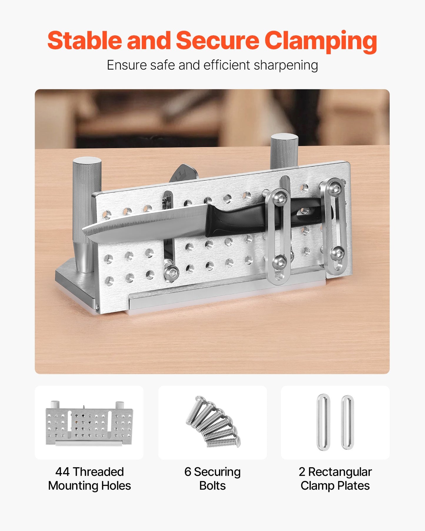 Adjustable Belt Grinder Knife Sharpening Jig with Dual Handles - 85°-115°