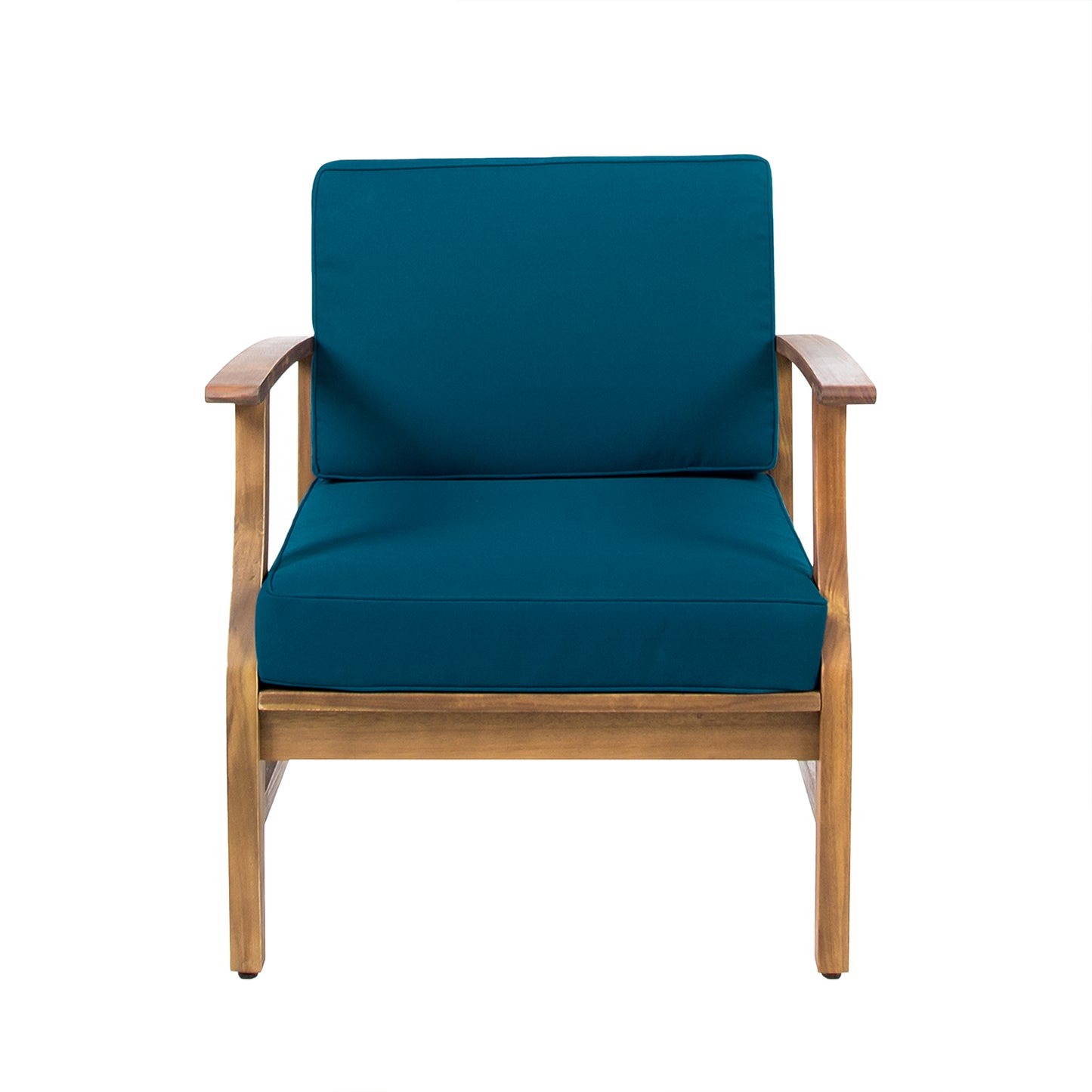 Blue Acacia Wood Perla Club Chair - Weather Resistant Design