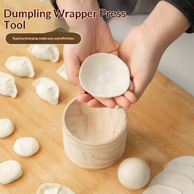 Wooden Dumpling Maker Round Kitchen Mold