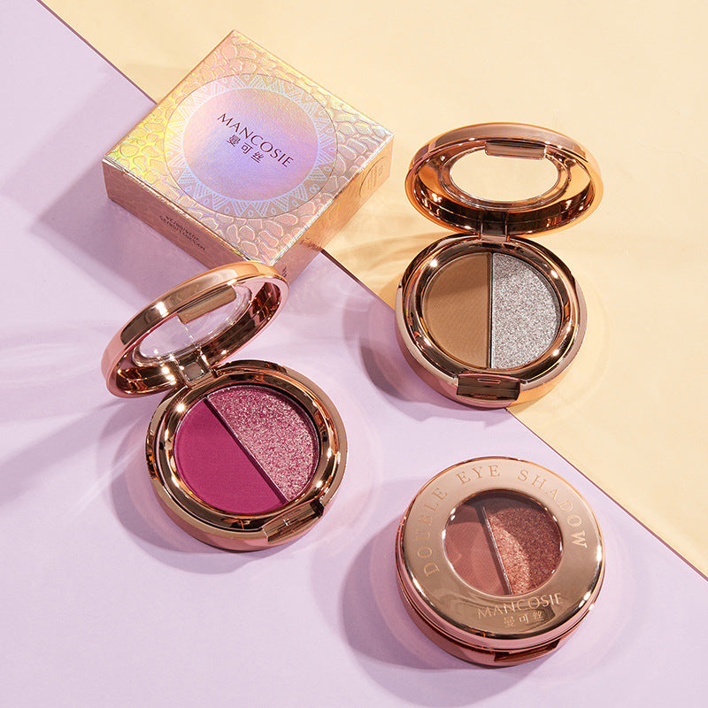 Colorful Eyeshadow Palette with Matte and Glitter Finishes - Multiple Shades