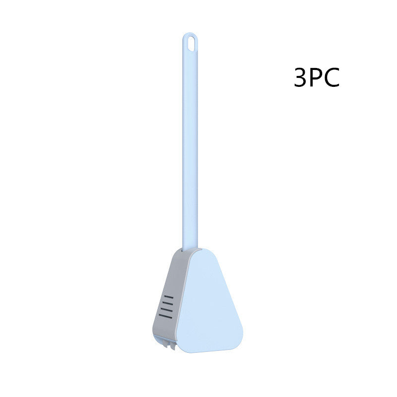 Long Handle Plastic Toilet Brush with No Dead Ends - Easy Cleaning & Hanging Option