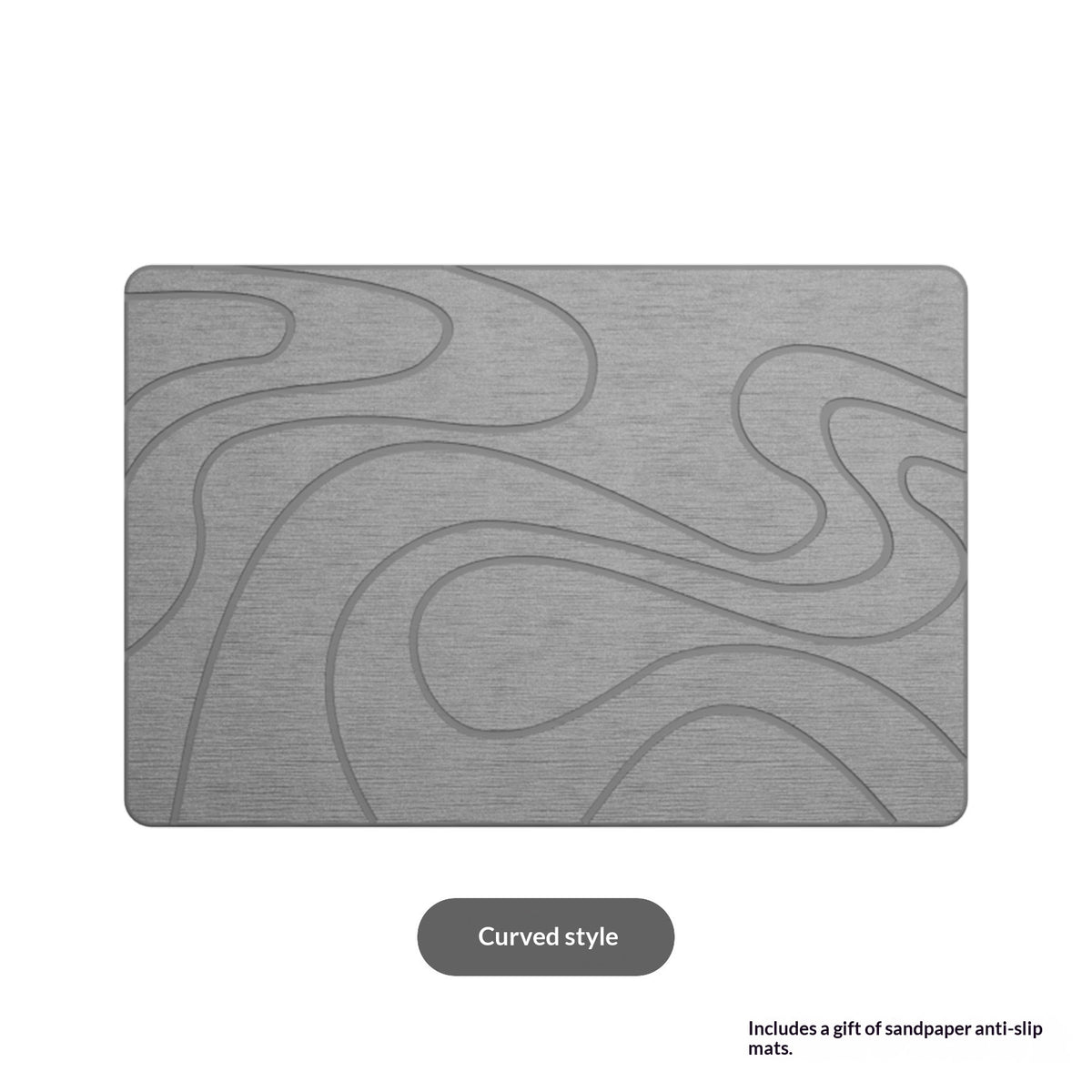 Diatomaceous Mud Carving Bathroom Floor Mat - Water-Absorbing, Quick-Dry, Non-Slip, Modern Minimalist Design