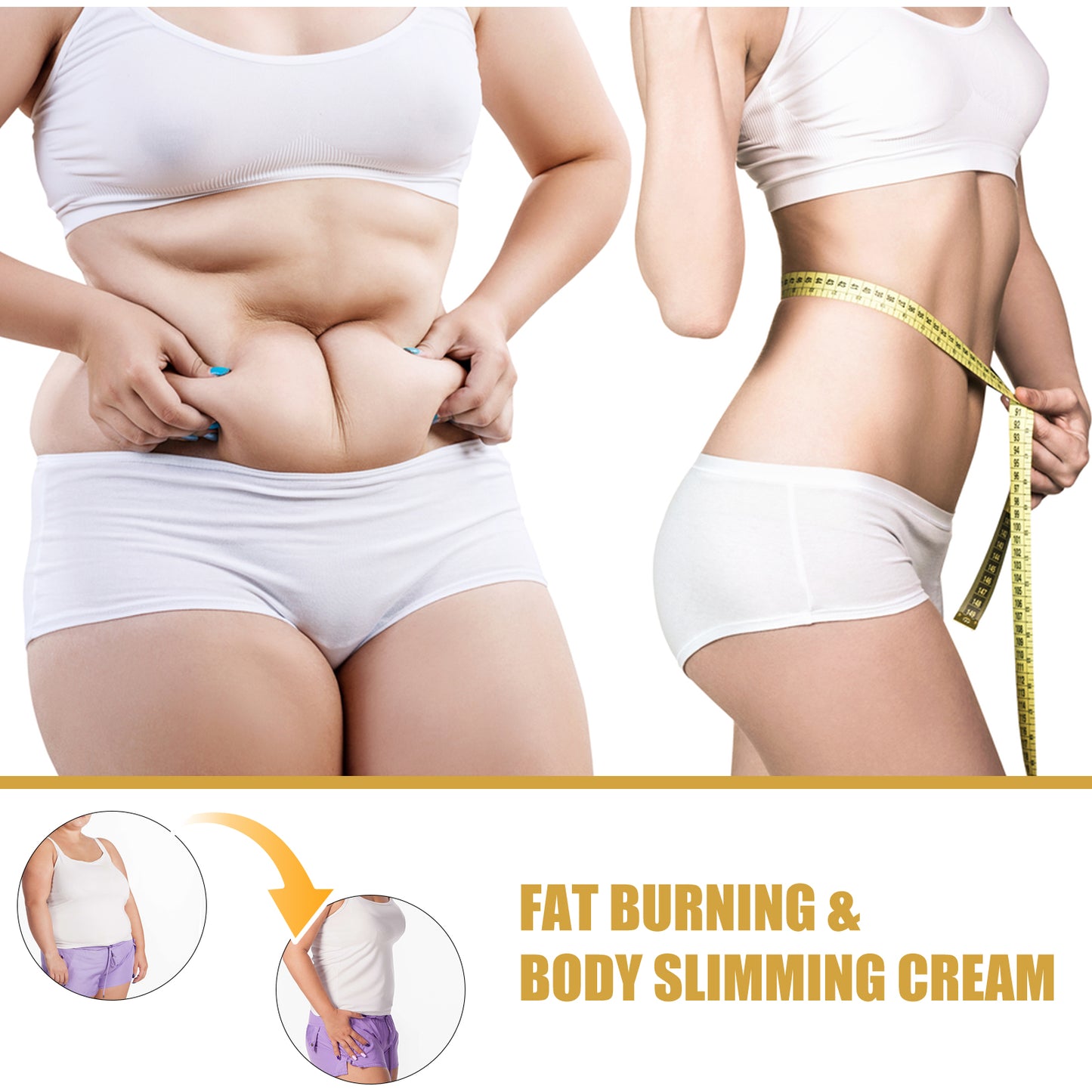 Ginger Slimming Body Cream - Anti-Cellulite Firming Massage Lotion, 50g