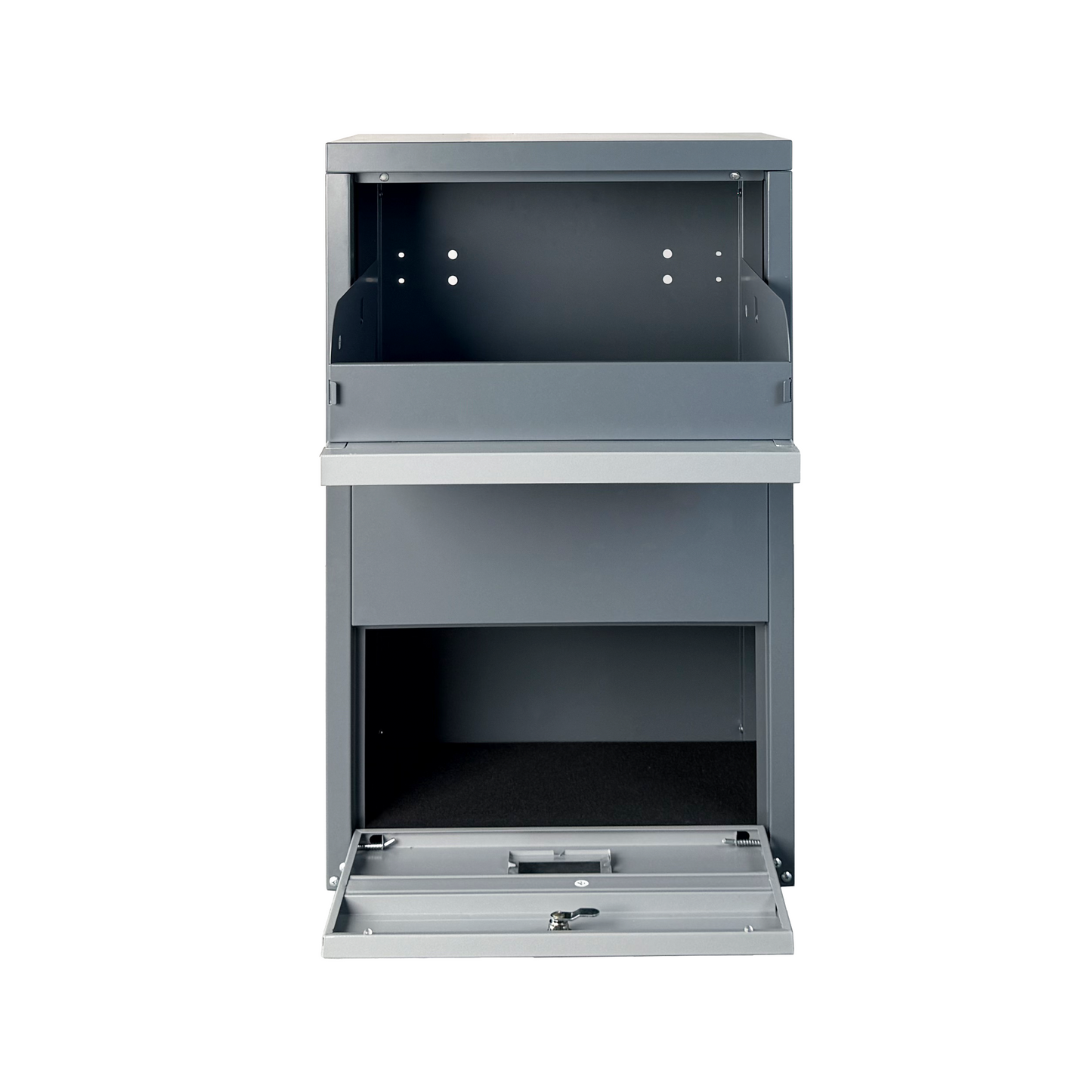 Secure Outdoor Steel Package Delivery Box with Lock - Large Curbside Mailbox