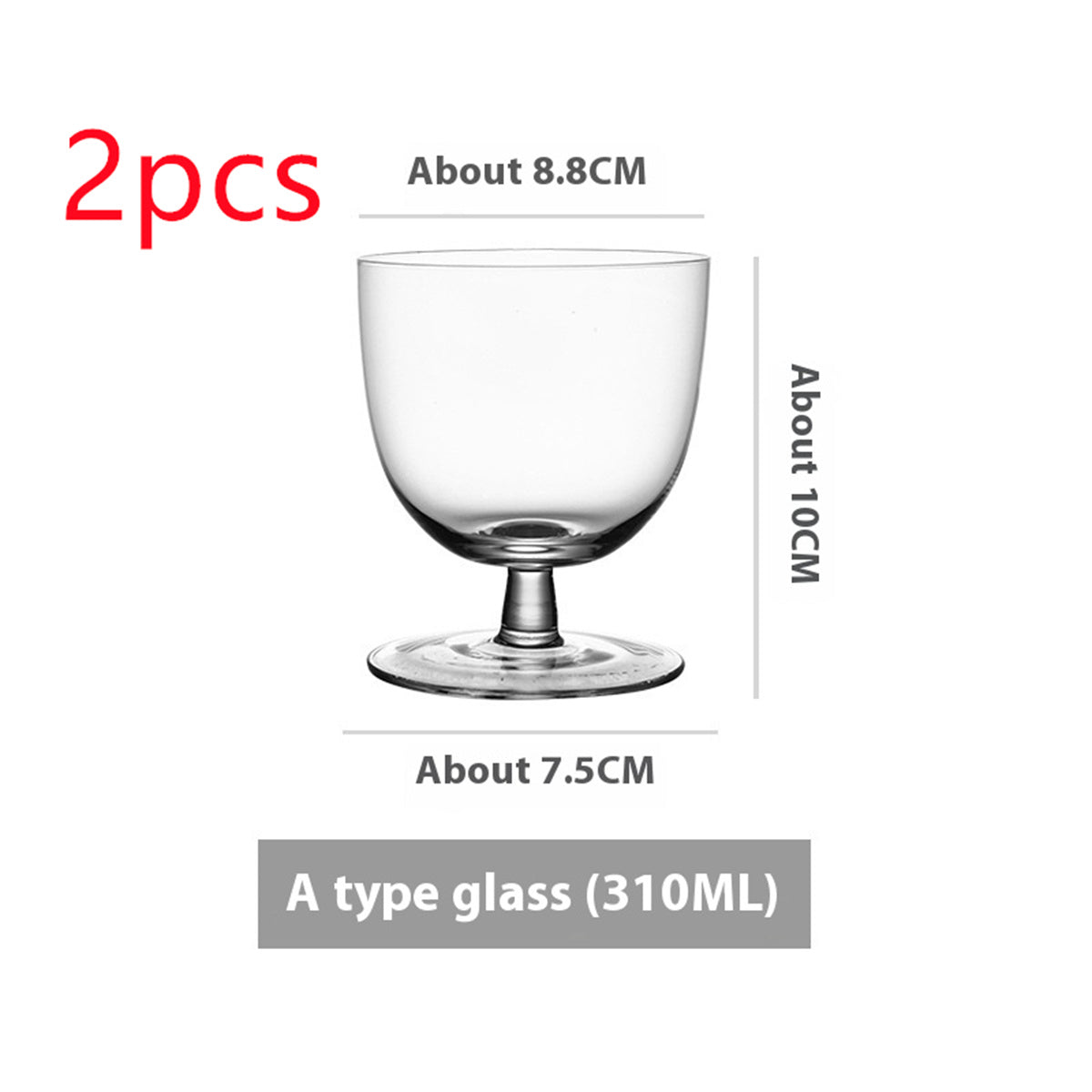 Simple Ins Style Handmade Crystal Glass Goblet - Multiple Variants