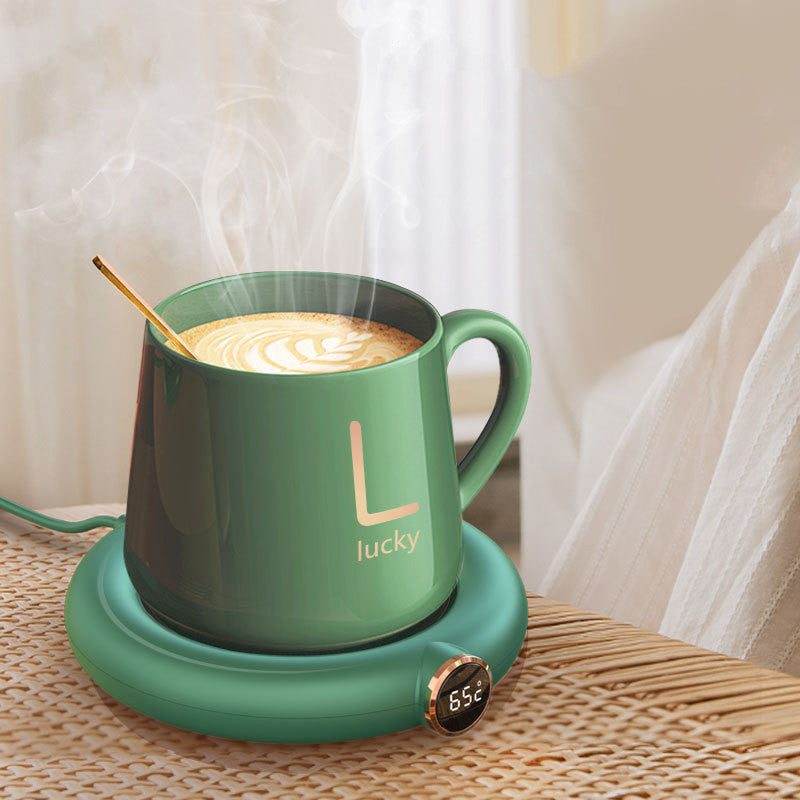 Coffee Mug Warmer Plate - USB & 220V Desktop Heating Coaster for Hot Drinks