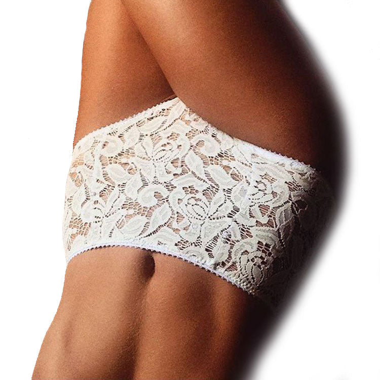 Women See-Through Lace High Waist T-Shaped Panties - European Style Underwear