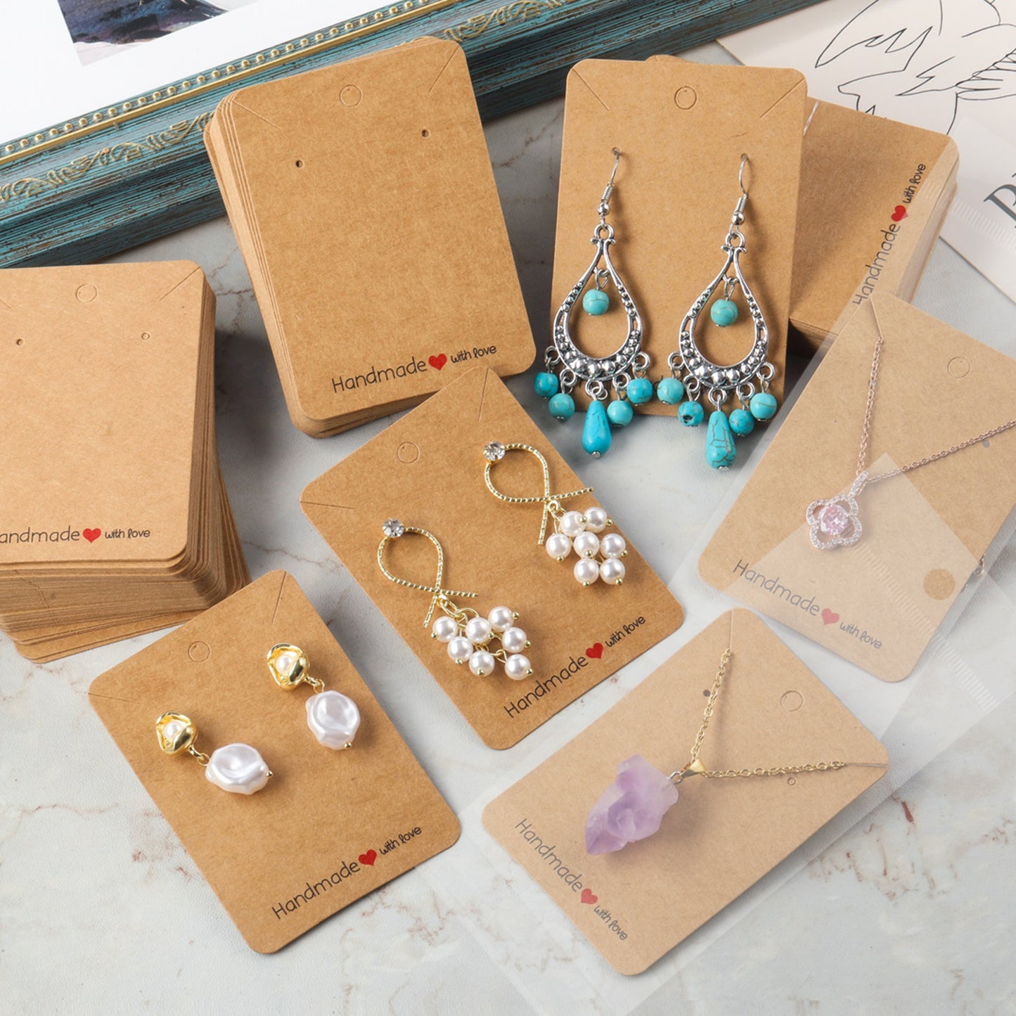 360 Rotating Earring Display Stands With 50 Holder Cards