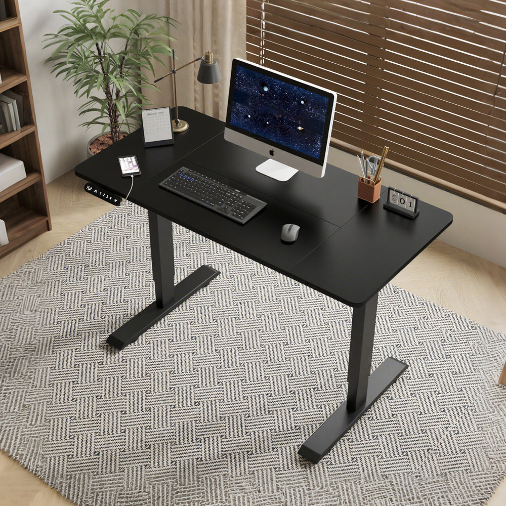 Electric Standing Desk - Height Adjustable Gaming & Office Table 55" - Black