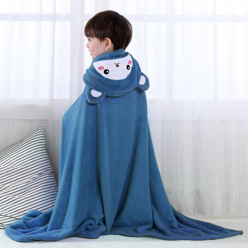Baby Hooded Bath Towel - Soft Organic Cotton Infant Bath Wraps for Kids