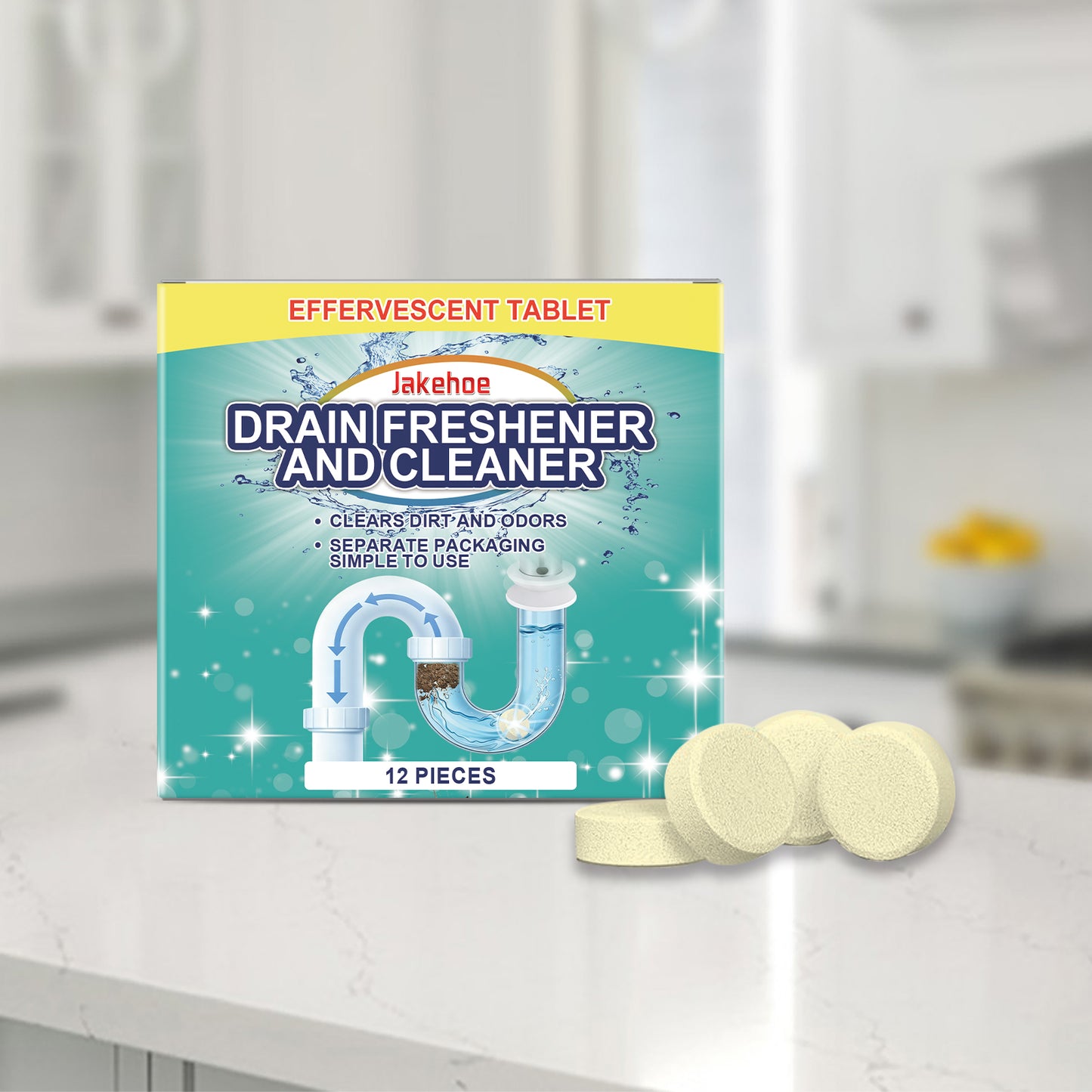 Drainage Pipe Cleaning Sheet 12pcs Box for Plumbing Maintenance