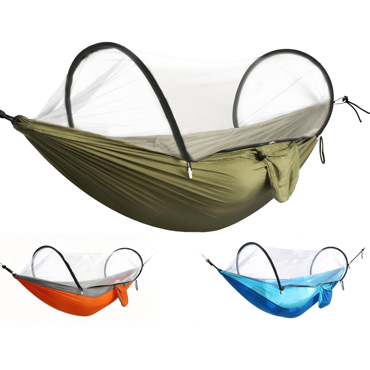 Portable Camping Hammock with Mosquito Net - 440lbs Capacity