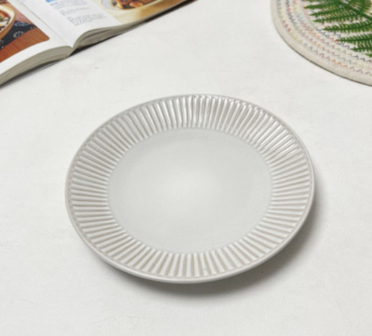 8-Inch Ceramic Plate Set for Kitchen Storage - Multiple Styles