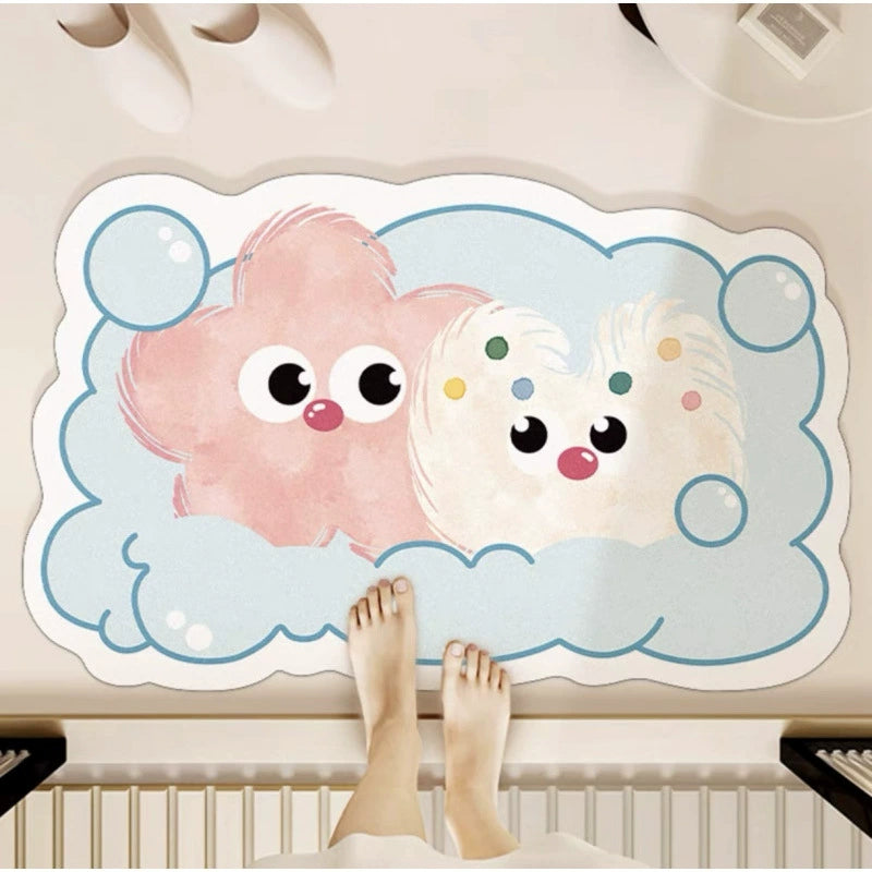 Anti Slip Bath Mat 40x60cm Absorbent Non-Slip Floor Carpet Bathroom Safety Rug