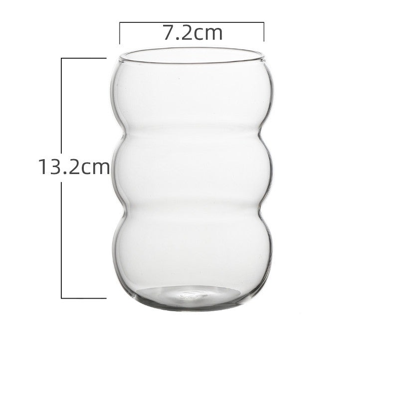 Large Capacity Glass Coffee Cup - Transparent Drinkware for Home & Cafe