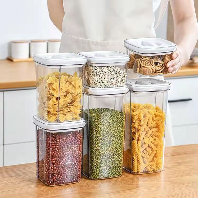 Kitchen Spiral Storage Jar Set - Vacuum Sealed Food Storage Containers