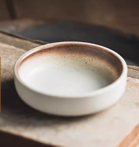 Ceramic Sauce Dish - Nordic Style Porcelain Round Plate for Kitchen, 3.5 Inches
