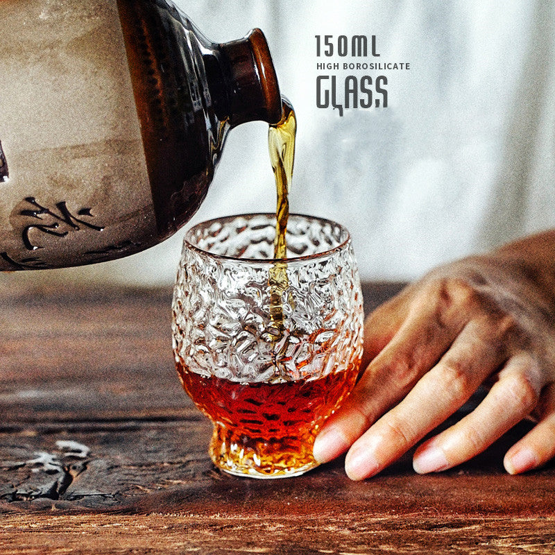 Japanese Frosted Glass Cup - Heat-Resistant Drinkware for Kitchen & Bar