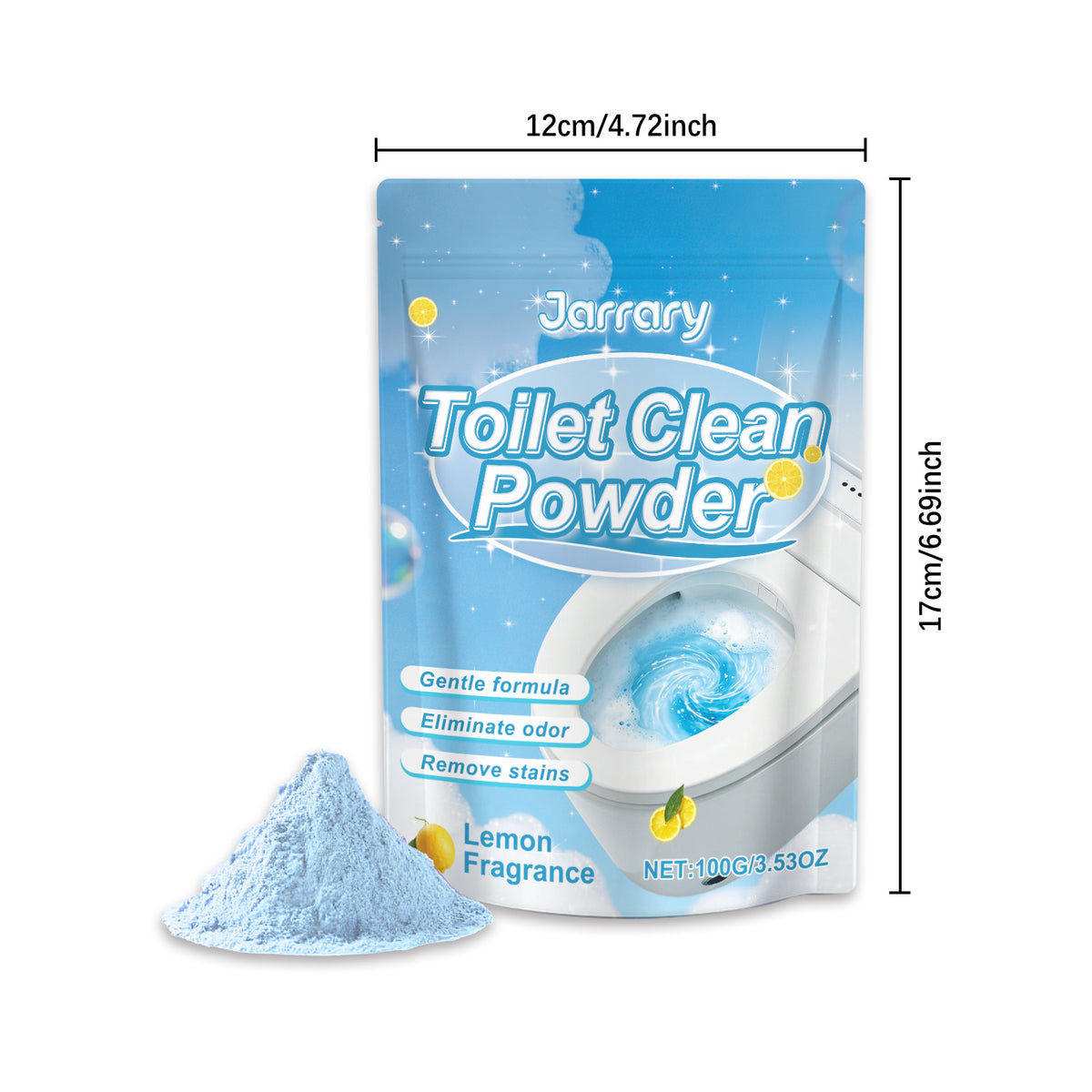 Toilet Cleaning Powder 100g - Stain Removal, Easy to Use, Pack of 3