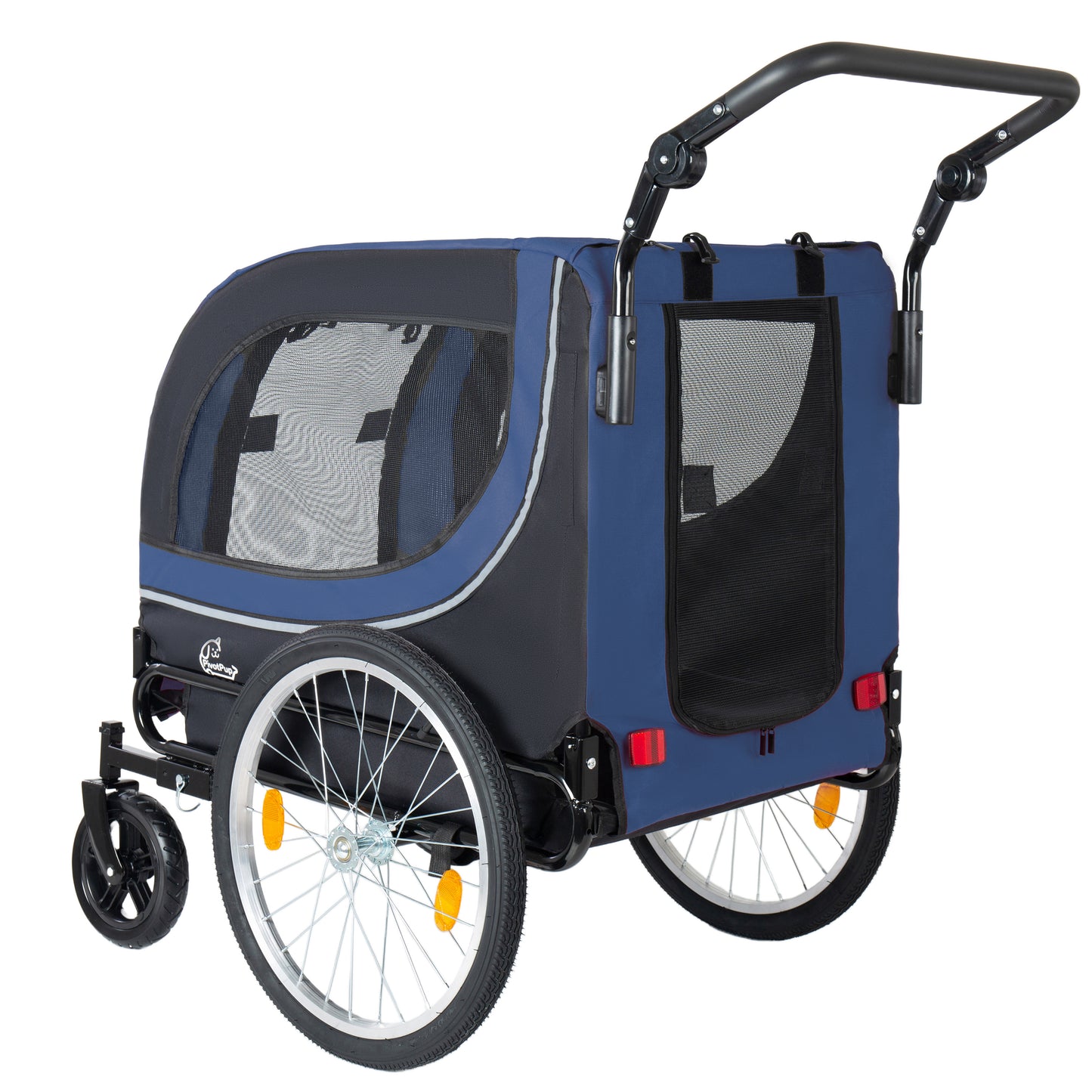 2-in-1 Bike Trailer & Pet Stroller For Dogs Up To 100lbs Foldable