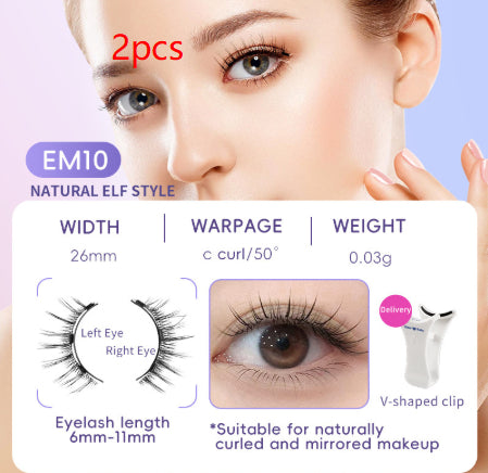 Magnetic False Eyelashes with Clip - Natural Style, Long-Lasting Wear