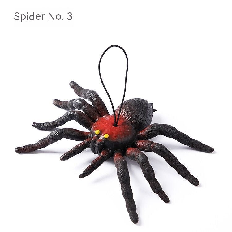 Halloween Rubber Spider Decorations for Party & Haunted Houses - Multiple Styles