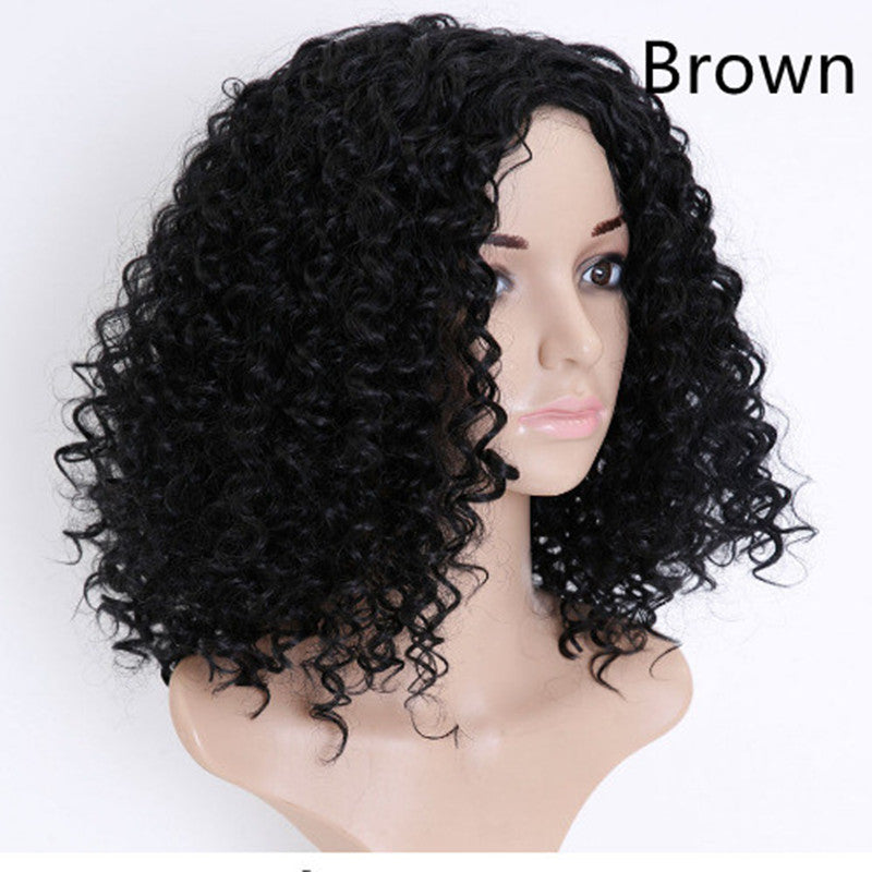 Women’s Short Curly Synthetic Wig with Afro Style - Multiple Colors