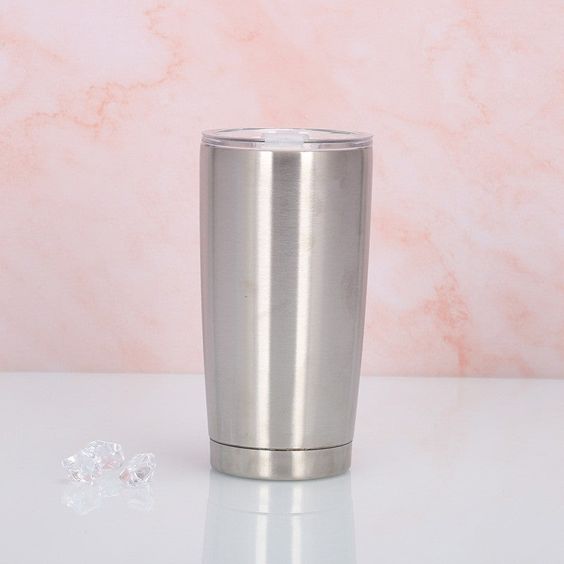 20oz Double-Wall Stainless Steel Car Mug - Vacuum Insulated Drinkware