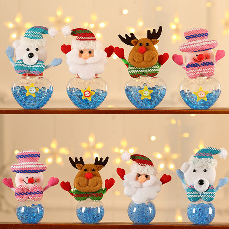 Christmas Mini Candy Jar with Old Man & Holiday Styles - Home Storage Jar