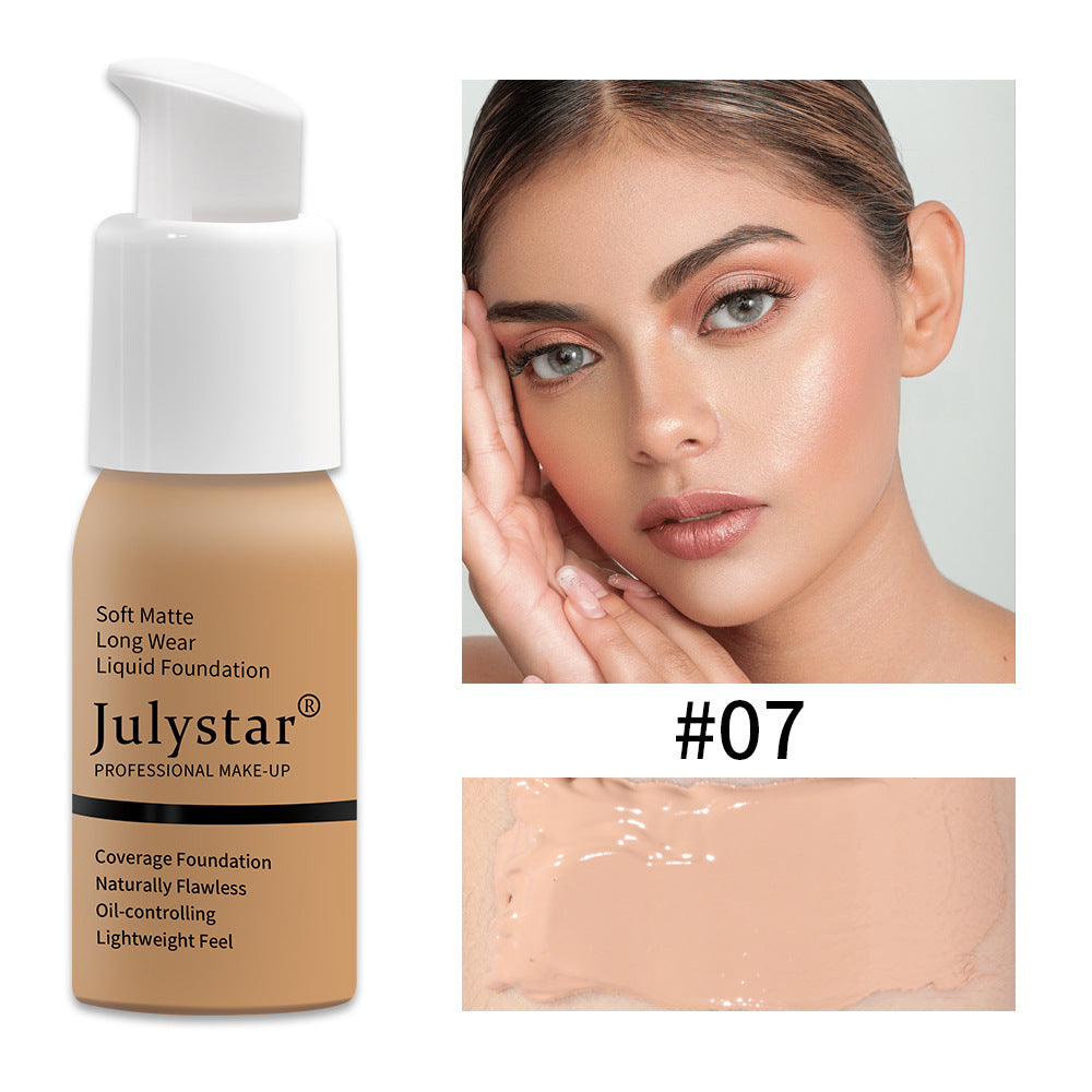 Long-Lasting Liquid Foundation - Waterproof Moisturizing Concealer Makeup