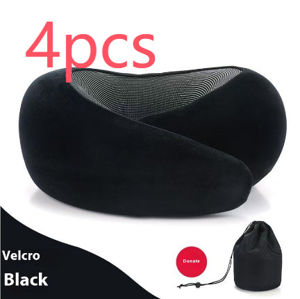 U-Shaped Memory Foam Travel Pillow - Adjustable Neck Support