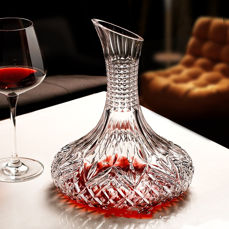 Elegant Glass Wine Decanter 1000ml - Modern Home Barware