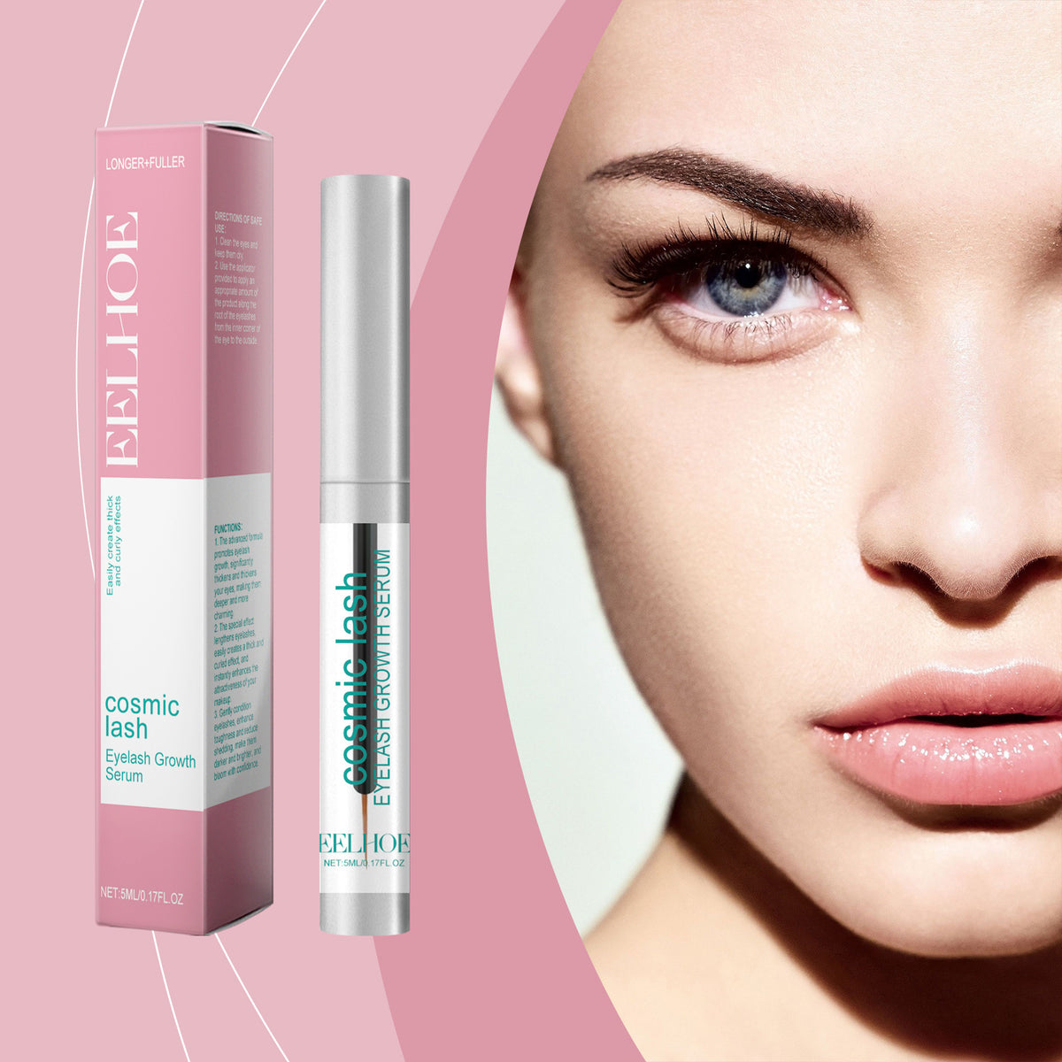 Natural Eyelash Growth Serum - Moisturizing Liquid for Long Lashes 5ml
