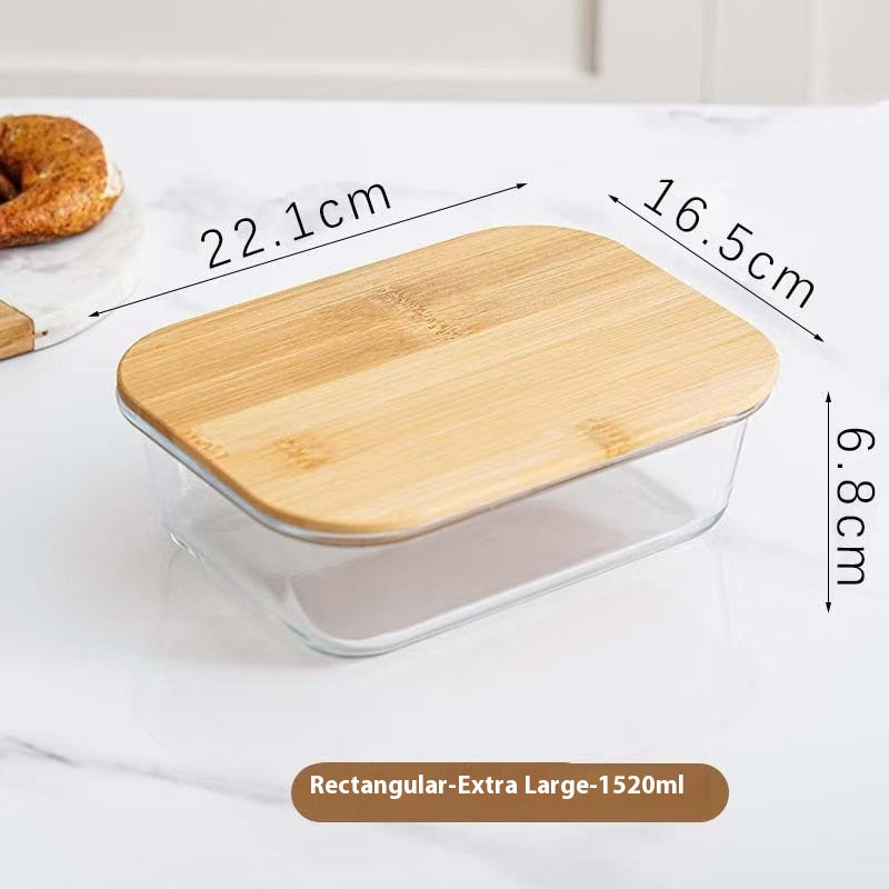 Glass Lunch Box Set with Microwave Heating - Multiple Sizes