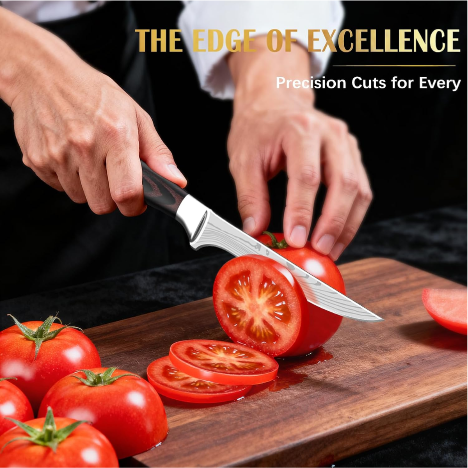 Japanese High Carbon Stainless Steel Knife Set - 8" Chef & 4" Paring