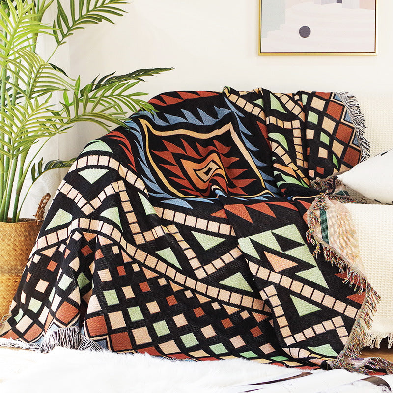 Outdoor Picnic Blanket - Camping & Garden Geometric Pattern Waterproof Throw