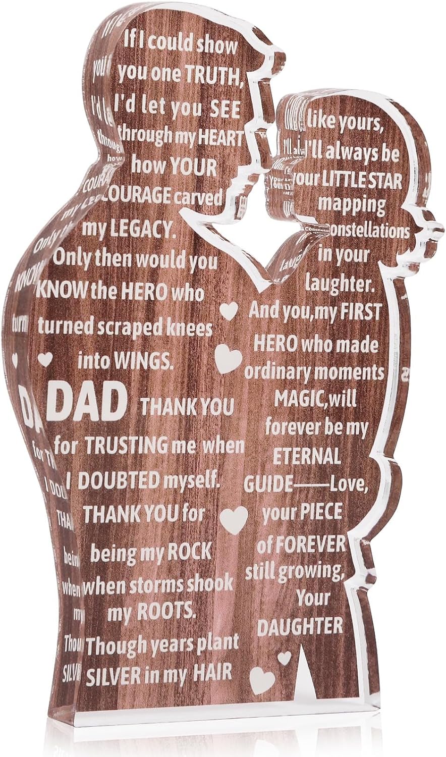 Heartfelt Acrylic Plaque for Dad - Perfect Gift from Daughter
