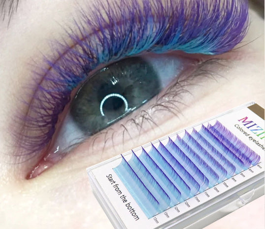 False Eyelashes Set - 8-15mm Colorful Mixed Styles for Dramatic Eye Makeup