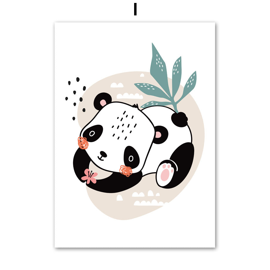 Cute Animal Print Scandinavian Posters for Room Decoration - Multiple Sizes & Styles