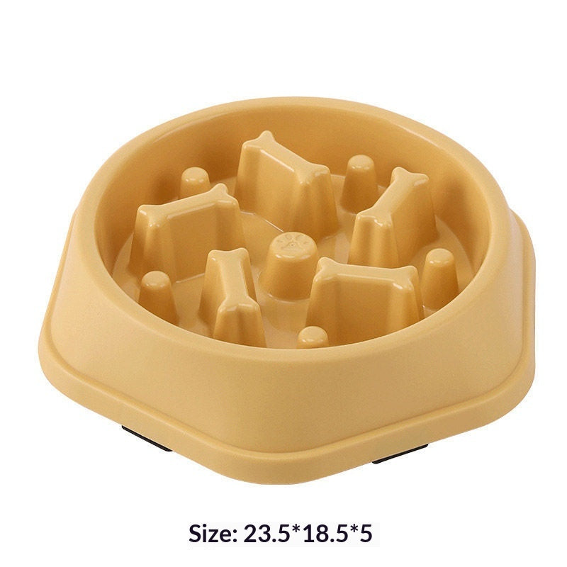 Tip-Proof Dog Slow Feeder Bowl with Non-Slip Base - Prevent Choking